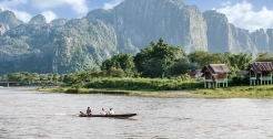 Boat trip on Mekong River